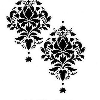 Wild Berry Damask Stencil Reusable Stencils Better Than Wallpaper