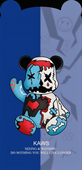 Kaws Seeing Waiting Cute Cartoon Wallpaper Android