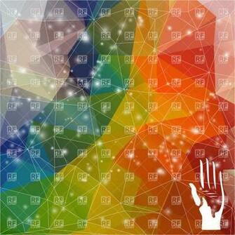 Stained Glass Kaleidoscope Background Made Of Triangles In