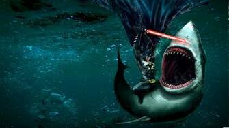 Batman Fighting Shark FullHDwpp Desktop Wallpaper