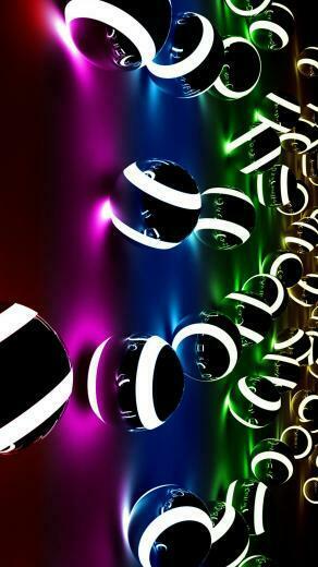 3d Black And White Ring Beads Samsung Galaxy S5 Wallpaper