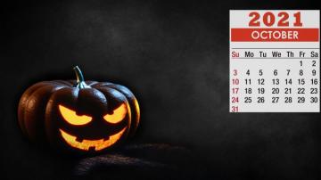 October Calendar Pumpkin Wallpaper Baltana