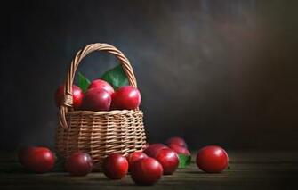 Wallpaper Background Fruit Basket Plum Image For Desktop
