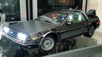 Delorean Time Machine Flying Wallpaper Background Hot Toys Back