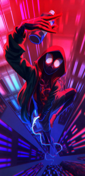 Spider Man Miles Morales Superhero iPhone Wallpaper