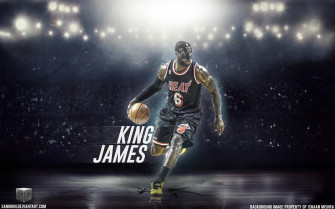 King Lebron James Dribbling The Ball Aeunyv8d44ve1hbr Wallpaper