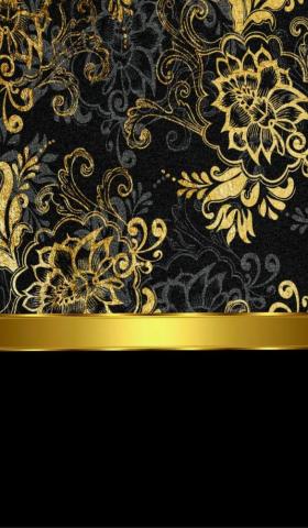 Black And Gold Lace Wallpaper Cellphone