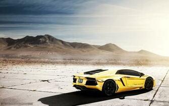 Wallpaper Lamborghini Aventador Gold Chrome