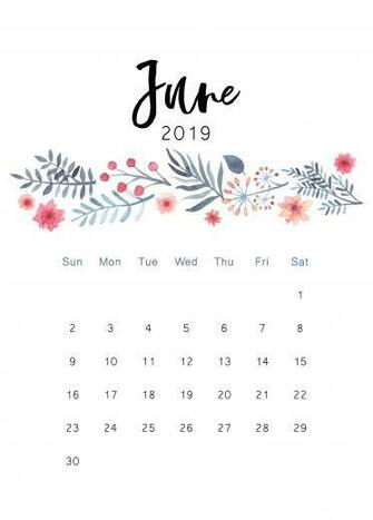 Waterproof June Calendar Wallpaper For Desktop iPhone