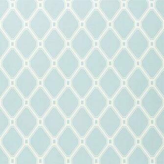 Libbey Avenue Lattice Wallpaper In Blue Decor