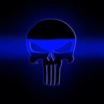 Punisher Thin Blue Line Wallpaper