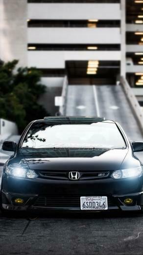 Wallpaper Honda Civic Si Black Front
