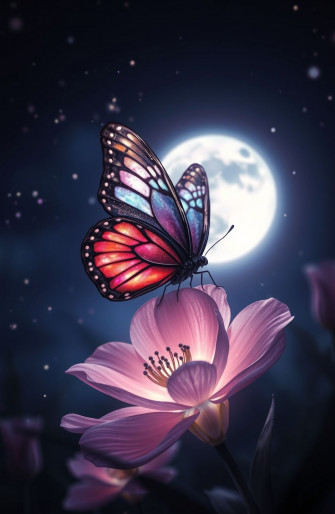 Night Butterfly Wallpaper