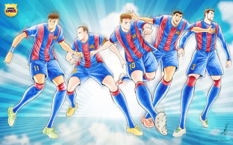 Fc Barcelona Wallpaper By Captain Tsubasa Artist Yoichi