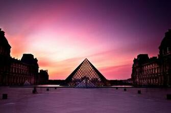 Sunset Louvre Museum Wallpaper Allwallpaper In