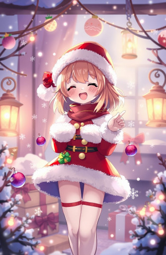 Gacha Christmas Girl Wallpaper