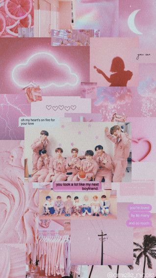 Lockscreen Pink Bts Wallpaper Logo