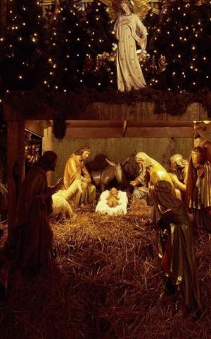 Christmas Jesus Nursery Decorations 4k Ultra HD Mobile Wallpaper