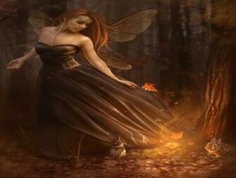 Autumn Fairy Wallpaper Desktop Background