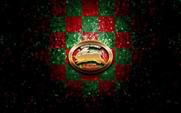 Wallpaper South Sydney Rabbitohs Glitter Logo Nrl Red
