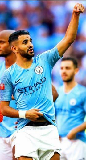 Riyad Mahrez Art Manchester City Football Good Soccer Players