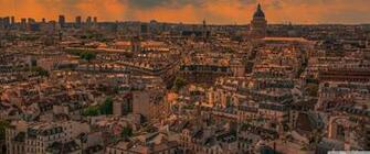 Paris Panorama Sunset 4k HD Desktop Wallpaper For Ultra