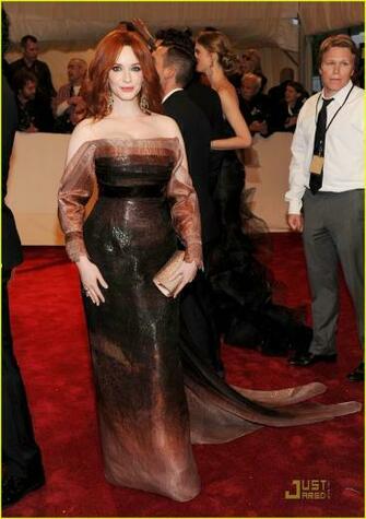 Christina Hendricks Image Alexander Mcqueen Savage Beauty