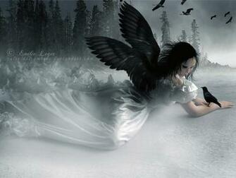 Spot Black Gothic Angel Background Html