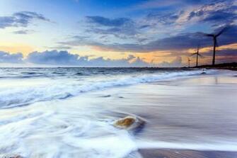 Windmills Landscape Wallpaper