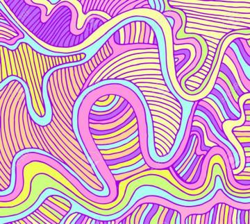 Fantasy Abstract Wave Background Pastel Color Doodle