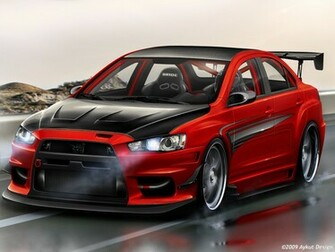 Mitsubishi Lancer Evo X Red Exclusive HD Wallpaper