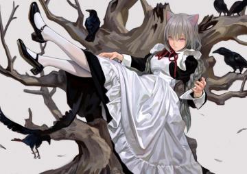 Wallpaper Anime Girls Original Characters Raven White