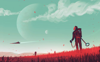 Red Grass Digital Painting Concept Art 4k HD Wallpaper