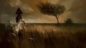 Women Outdoors Digital Art Nature Field Surreal