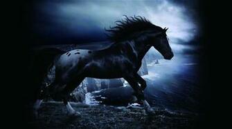 Shipping X13 Inch Wallpaper Black Horse Poster Custom Art