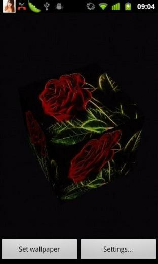 3d Rose Live Wallpaper Screenshot