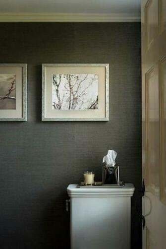 Phillip Jeffries Graphite Manila On Hemp Grasscloth Transitional