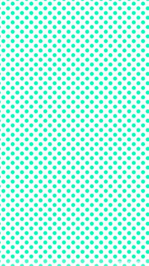 Install This Teal And White Medium Polka Dots iPhone Wallpaper