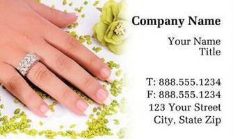 Salons And Spas Sub Category Nail Salon Title Business Card