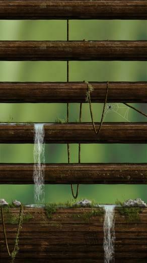 Flowing Water Shelf iPhone Wallpaper Top
