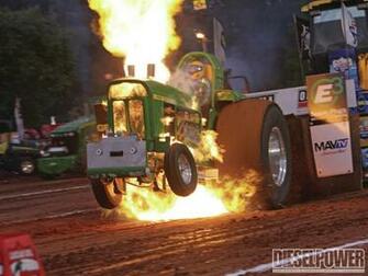 Pulling Race Racing Hot Rod Rods Tractor John Deere Fire F Wallpaper