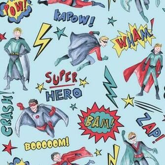 Superhero Wallpaper Blue Arthouse