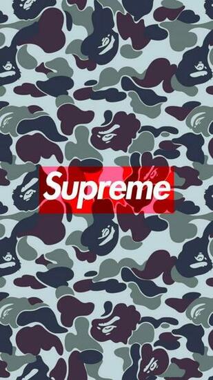 Supreme Camo iPhone Wallpaper