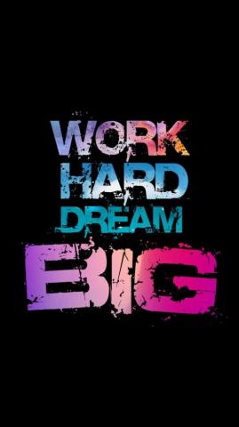 Dream Big Work Hard Wallpaper Top