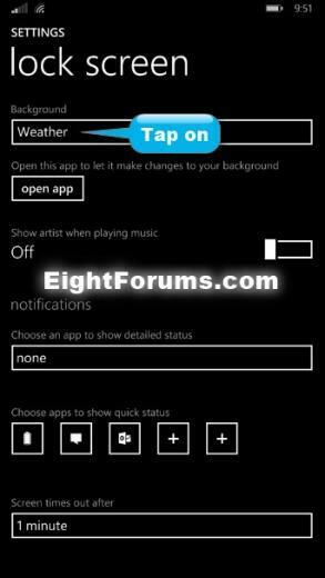 Windows Phone Lock Screen Background Change