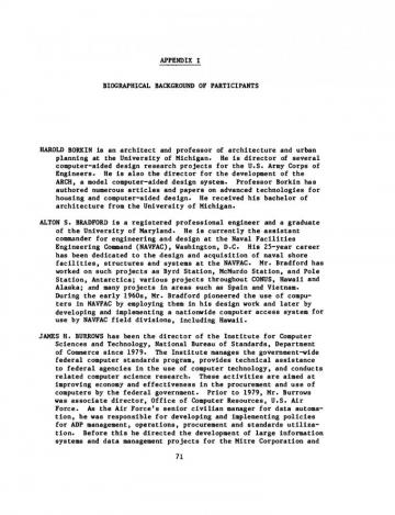 Appendix I Biographical Background Of Participants From