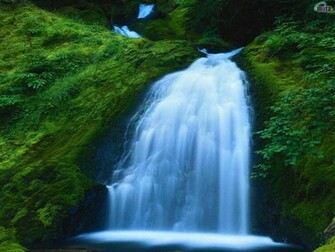 Waterfall Wallpaper Fresh Nature Blue Background