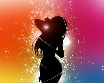 Colorful Background Girl Wallpaper HD