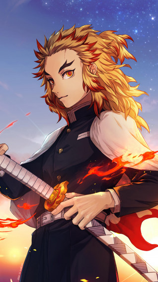 Kyojuro Rengoku Demon Slayer Wallpaper iPhone Phone 4k 9091e