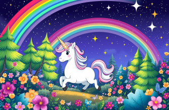 Cartoon Unicorn Wallpaper